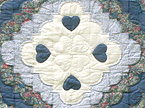 Ocean Wave with Hearts Quilt