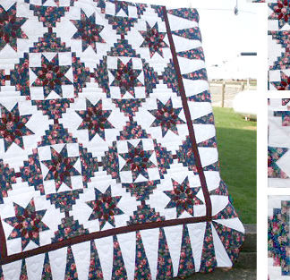 Log Cabin Dahlia Quilt