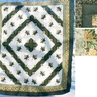 Log Cabin Leaves Quilt