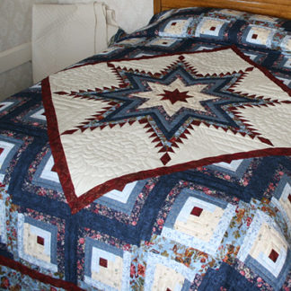 Log Cabin Featured Star Quilt